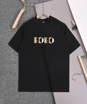 フェンディ ブラック 3D 刺繍 コットン クルーネック 半袖 Tシャツ（FY0936AOZ3F0QA1）