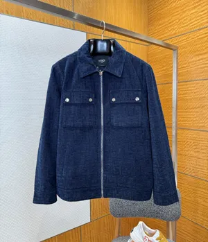 フェンディ ネイビーブルー ジップアップジャケット(Fendi00014)