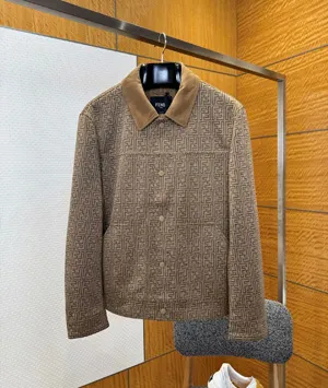 フェンディ 2025年秋冬 ブラウン シングルブレストジャケット(Fendi00013)