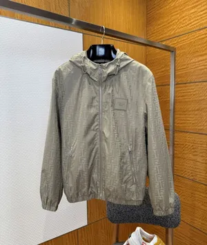 フェンディ ベージュ FFプリント フード付きカーディガンジャケット（(Fendi00011)
