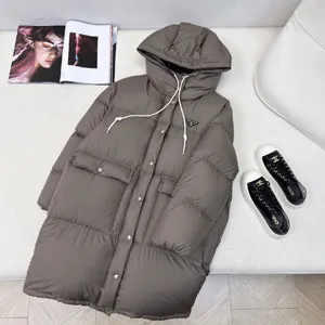 プラダ レディース コーヒー フード付き ロング パファージャケット（Prada000006）