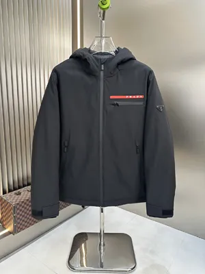 プラダ ゴアテックス ブラック メンズ ウィンドプルーフ ジャケット (Prada00062)