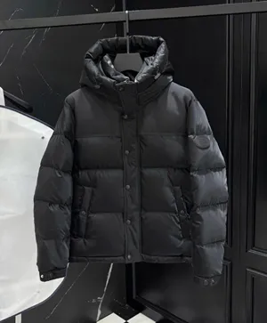 バーバリー ブラック カップル ショート フード付き パッチワーク ダウンジャケット（Burberry000023）