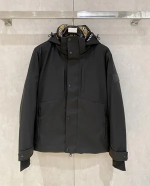 バーバリー グランブル メンズ ブラック カジュアル アウトドア ラミネート スキーダウンジャケット（Burberry000020）