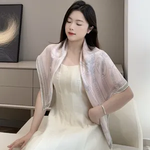 エルメス「コンクールデトリエリミックス」ピンク 両面シルクスカーフ 90*90（Hermès000041）