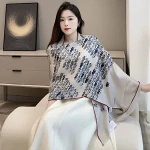 エルメス「ザパレード」グレー カシミア ロング マフラー63*180（Hermès000011）