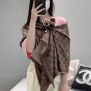 グッチ キャラメル クラシックGGパターン ウールマフラー 48*180（Gucci000079）