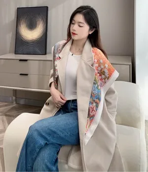 ルイヴィトン「パルファンドゥメディテラネ」ピンク シルクスカーフ 90×90cm（M93378）