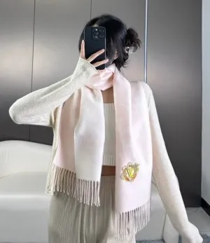 ルイヴィトン「LV エッセンシャル プレシャス ドラゴン」ピンク ウール ロングマフラー＆ニットハット  34×186cm（M79522）