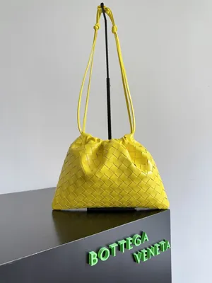 ボッテガヴェネタ イントレチャート イエロー ダストバッグ/アンダーアーム バッグ（796728）