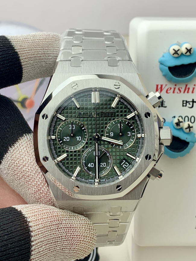 ZF製 新品【角に鋭さを隠し、時が証する】オーデマピゲスーパーコピー ロイヤルオーク クロノグラフ 26240（グリーン）