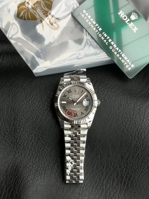 【VS Factory V2】ロレックス デイトジャスト 41mm m126334-0022“ダークグレーローマン?ジュビリーブレス” Cal.3235搭載モデル