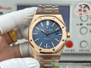 PPM製 オーデマ?ピケ?ロイヤルオーク Ref. 15400OR（ローズゴールドケース＋ブルー文字盤＋ステンレスブレスレット）シリーズ「プレミアムウェイト版」