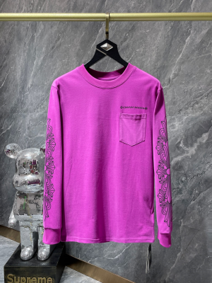 Chrome Hearts (クロムハーツ) Mattyboy 新作 夏 コラボ グラフィティ スパイダーウェブ ポケット付き ロングスリーブTシャツ