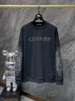 Chrome Hearts (クロムハーツ) 2025秋冬 水洗い加工 クルーネック スウェットシャツ