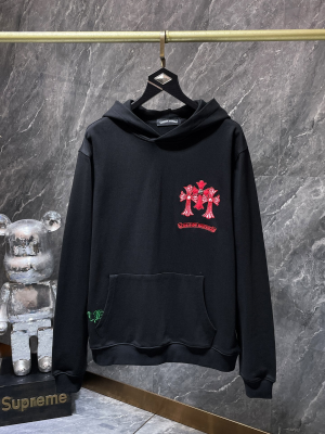 Chrome Hearts (クロムハーツ) 2025秋冬 ホースシュークロス立体刺繍フーディー パーカー