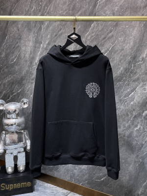 Chrome Hearts (クロムハーツ) 2025秋冬 ホースシュー刺繍パーカー（ブラック）