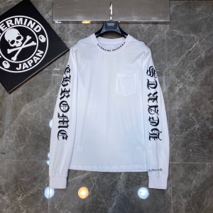 Chrome Hearts (クロムハーツ) 新作 長袖Tシャツ リードパイプ ネックプリント 花臂