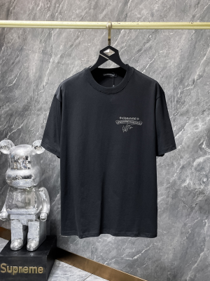 Chrome Hearts (クロムハーツ) 2026SS 新作 半袖Tシャツ ホースシュー 梵字 シリコンパッチ ヴィンテージ加工