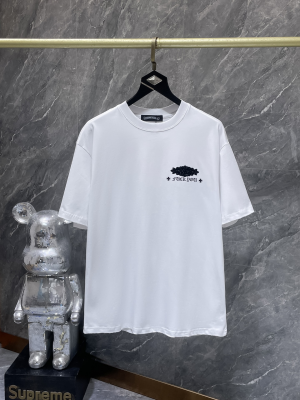 Chrome Hearts (クロムハーツ) 2026SS 新作 半袖Tシャツ クラウドロゴ ラインストーン 烫钻 ゴシックフォント