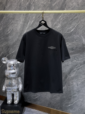 Chrome Hearts (クロムハーツ) 2026SS 新作 半袖Tシャツ クラウドロゴ ラインストーン ゴシックフォント