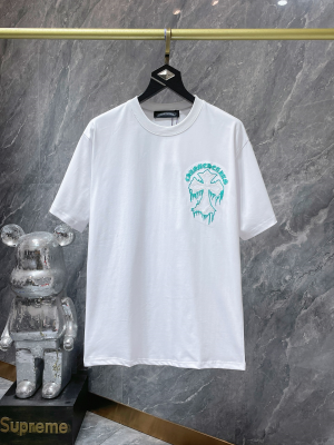 Chrome Hearts (クロムハーツ) 2025SS メルティングクロス アップリケ刺繍 プレミアムTシャツ（ホワイト）