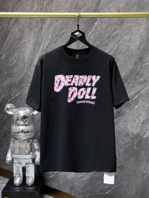 Chrome Hearts (クロムハーツ) 2025SS デッドリードール (DEADLY DOLL) コミックガール プレミアムTシャツ（ブラック）