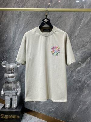 Chrome Hearts (クロムハーツ) 2025SS 新作 カラフル馬蹄クロス＆サンスクリット ヴィンテージウォッシュ プレミアムTシャツ