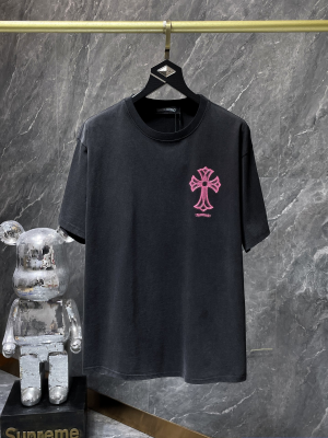 Chrome Hearts (クロムハーツ) 2025SS 新作 洗水加工 サンスクリット語クロス プレミアムTシャツ（ブラック）
