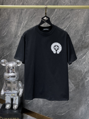 Chrome Hearts (クロムハーツ) 2025SS 新作 春夏 ヘビーウェイト Mロゴ刺繍 クロス ホースシュー Tシャツ