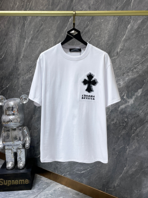 Chrome Hearts (クロムハーツ) 2025SS 新作 春夏 ヘビーウェイト 梵字クロス スプレープリント Tシャツ