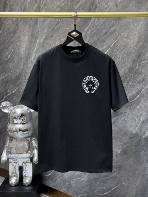 Chrome Hearts (クロムハーツ) 2025SS 新作 春夏 ヘビーウェイト リベット スプレープリント Tシャツ