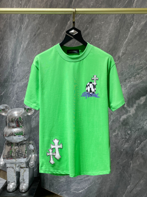 Chrome Hearts (クロムハーツ) 2025SS マティボーイ (Matty Boy) ネットワーク?グラフィック プレミアムTシャツ（グリーン）