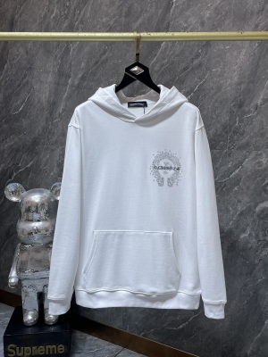 Chrome Hearts (クロムハーツ) 2025AW 新作 秋冬 ホースシュー＆サンスクリットクロス刺繍フーディー