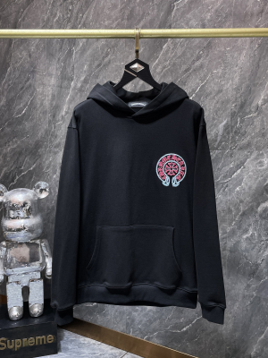 Chrome Hearts (クロムハーツ) 2025AW 新作 秋冬 ホースシュー＆サンスクリットクロス刺繍フーディー