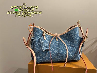 【人気爆発】ルイヴィトン キャリーオール デニム モノグラム?デニム 2WAY ショルダーバッグ