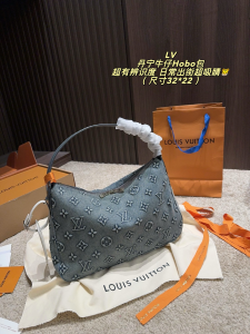 【人気定番】ルイヴィトン デニム モノグラム?ジャカード ホーボーバッグ 32×22cm