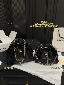シャネル 25bag ブラック ゴールド ハードウェア バケットバッグ