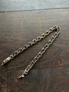 クロムハーツ (Chrome Hearts) 925シルバー PPC レター ブレスレット- シルバー