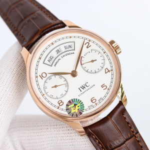 IWC ポルトギーゼ?アニュアル?カレンダー 44 ローズゴールド - シルバーホワイト文字盤