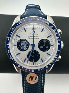 N1 Factory オメガ スピードマスター プロフェッショナル “スヌーピー?アワード” 50周年記念モデル（フルスペック版）- シルバーダイヤル / ブルーセラミックベゼル