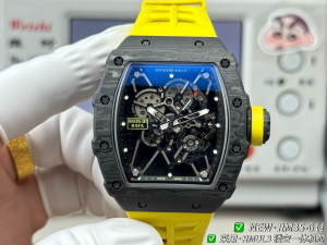 NEW Factory リシャールミル RM35-01 ラファエル?ナダル エディション：NTPTカーボンケース×イエローラバーストラップ×RMUL3スケルトンムーブメント