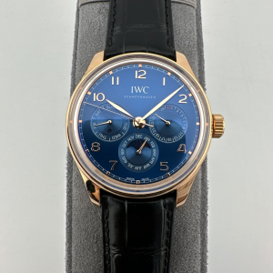 IWC インチング シリーズ 万年曆腕時計 IW344205 ローズゴールド ケース ブルー文字盤