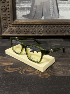 Chrome Hearts (クロムハーツ) GELIBUSSY メガネ フレーム 925シルバー OVALモチーフ クリアグリーン ユニセックス