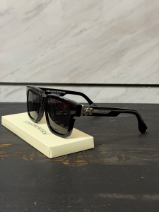 Chrome Hearts (クロムハーツ) BOX-OFFICE サングラス フレーム 925シルバー ダイヤモンド クロスモチーフ ブラック ユニセックス