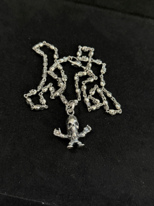 Chrome Hearts (クロムハーツ) FOTIシリーズ スカル＆ボーン チェーンネックレス (925シルバー)