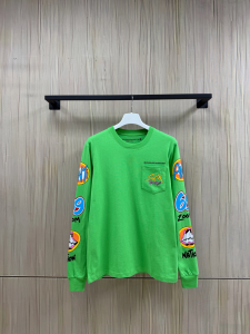【Chrome Hearts】クロムハーツ × mattyboy コラボ ロングスリーブTシャツ グリーン Sex Records 32番手双糸コットン 展会限定 稀少アイテム