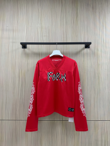 【Chrome Hearts x Matty Boy】クロムハーツ マッティボーイ コラボ アイスホッケージャージ グリーン×イエロー メッシュ Vネック 240g高密速乾 稀少アイテム