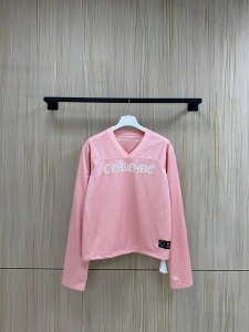 【Chrome Hearts x Matty Boy】クロムハーツ マッティボーイ コラボ アイスホッケージャージ ピンク×ホワイト メッシュ Vネック 240g高密速乾 稀少アイテム