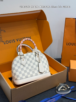 ルイ?ヴィトン Louis Vuitton Alma BB hicopylv002 ダミエ?アズール 編み込みハンドル 2WAY ハンドバッグ シェル型バッグ